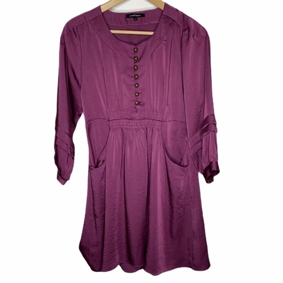Nanette Lepore womens dress size 4 burgundy - Picture 1 of 5